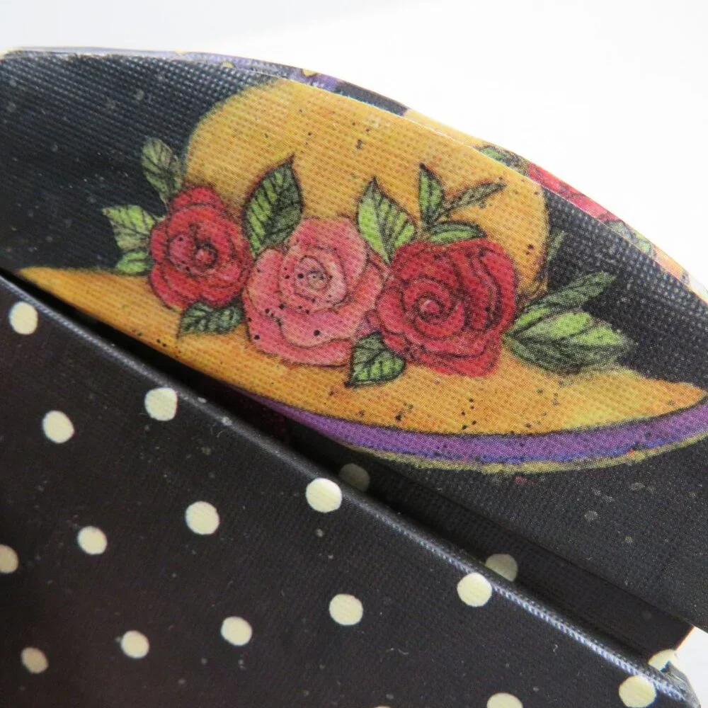 Red Hat Ring Gift Box with Domed Lid & Soft Felt inside Susan Winget Bob's Boxes